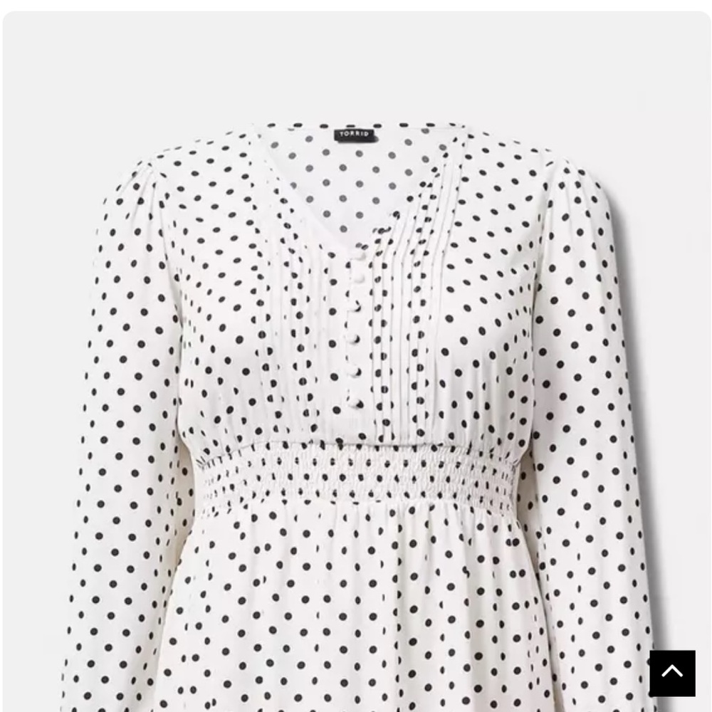 Torrid Black and White Bishop Sleeve Sundress